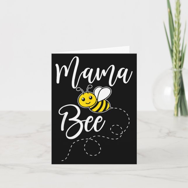 Mama Of The Bee Day Girl Hive Family Matching Birt Card (Front)