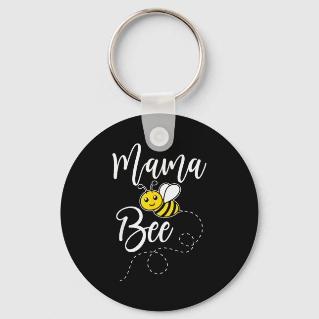 Mama Of The Bee Day Girl Hive Family Matching Birt Key Ring (Front)