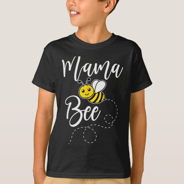 Mama Of The Bee Day Girl Hive Family Matching Birt T-Shirt (Front)