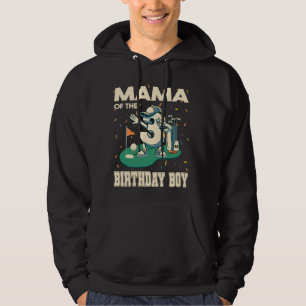 Mama Of The Birthday Boy 3rd Golf B-day Golfing Fa Hoodie
