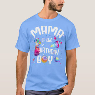 Mama Of The Birthday Boy Astronaut Space Family Th T-Shirt