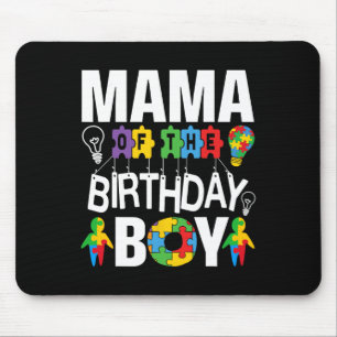 Mama Of The Birthday Boy Autism Mum Mouse Mat