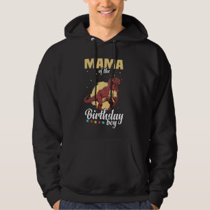 Mama of The Birthday Boy Dinosaur Hoodie