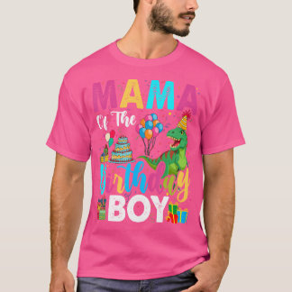 Mama Of The Birthday Boy Family Matching Dinosaur  T-Shirt