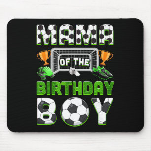 Mama Of The Birthday Boy Soccer Family Matching Pa Mouse Mat