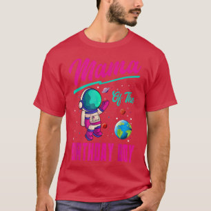 Mama Of The Birthday Boy Space Party Planet Astron T-Shirt