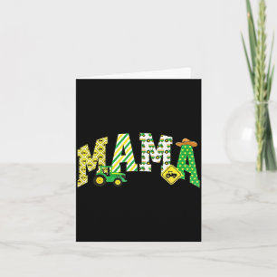 Mama of the birthday boy tractor farm trucks card