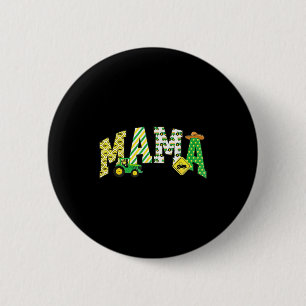 Mama Of The Birthday Boy Tractor Farm Trucks Famil 6 Cm Round Badge