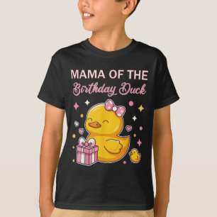 Mama Of The Birthday Duck Christmas Anime Party Ou T-Shirt