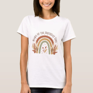 Mama Of The Birthday Girl Boho Rainbow Birthday T-Shirt