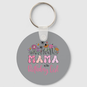 Mama Of The Birthday Girl Wildflower Daisy Lover Key Ring
