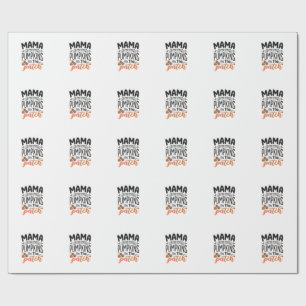 Mama of the Cutest Pumpkins Fall Shirt Design_1 Wrapping Paper