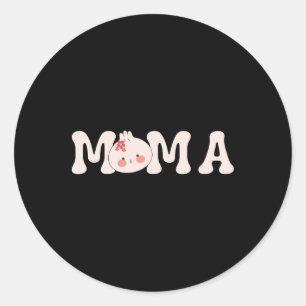 Mama Of The Dumpling First Birthday Ba Classic Round Sticker