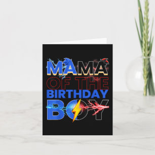 Mama Of The One-a-saurus 1st Birthday Boy Dinosaur Card