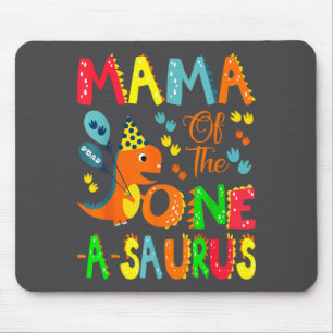 Mama Of The One-a-saurus 1st Birthday Boy Dinosaur Mouse Mat