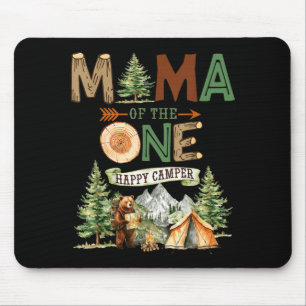 Mama of the one happy camper 1st birthday camping  mouse mat