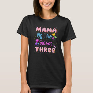 Mama Of The Sweet Three 3rd Doughnut Birthday Part T-Shirt