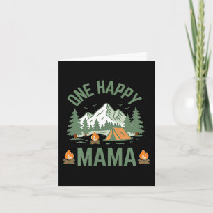 Mama one happy camper 1st birthday camping card