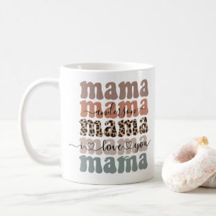 Mama Pattern Modern Mum Kids Names Mother's Day Coffee Mug