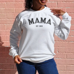 Mama Personalised Typography and Established Date Sweatshirt