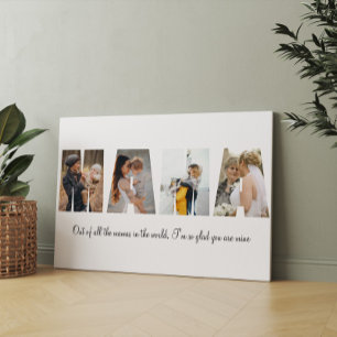 Mama Photo Collage 4 Photos   Mother's Day Gift Canvas Print