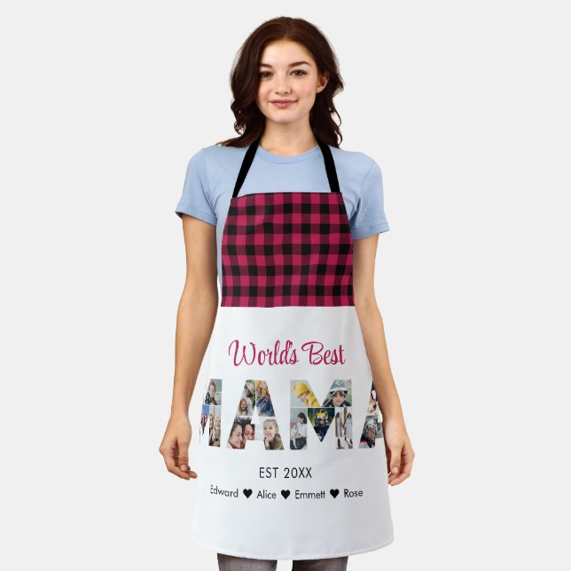 Mama Photo Collage Mother's Day Mum Birthday Apron (Worn)