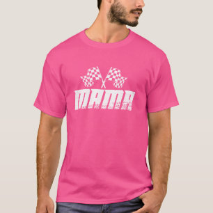 Mama Pit Crew Family Racing Birthday Race Car T-Shirt