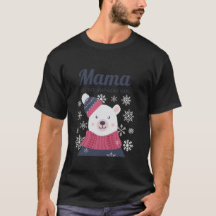 Mama Polar Bear Birthday Girl Winter Onederland Ar T-Shirt