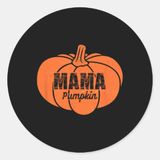 Mama Pumpkin Matching Family Halloween Thanksgivin Classic Round Sticker