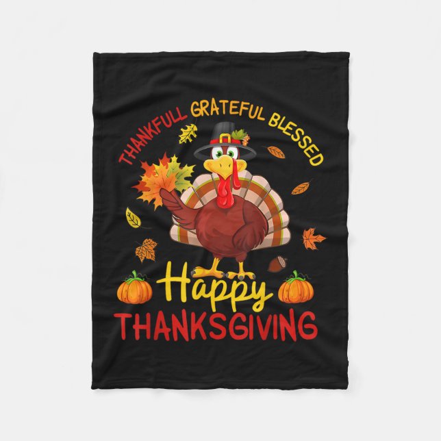 Mama Pumpkin Matching Family Halloween Thanksgivin Fleece Blanket (Front)