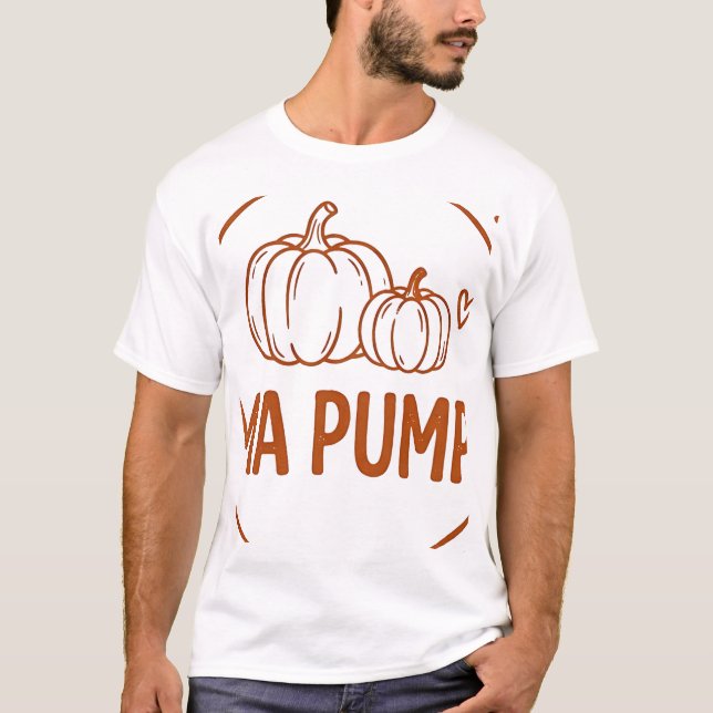 Mama Pumpkin Pumpkin Patch Fall Stamp T-Shirt (Front)