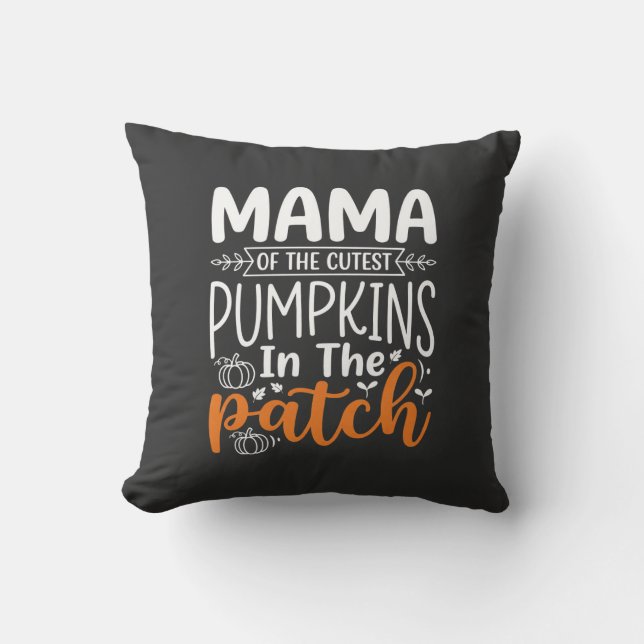 Mama Pumpkins Patch Halloween Design_1 Cushion (Front)