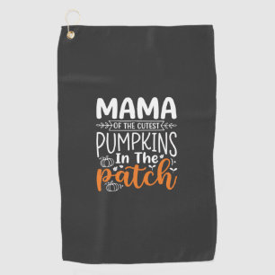 Mama Pumpkins Patch Halloween Design_1 Golf Towel