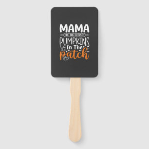 Mama Pumpkins Patch Halloween Design_1 Hand Fan