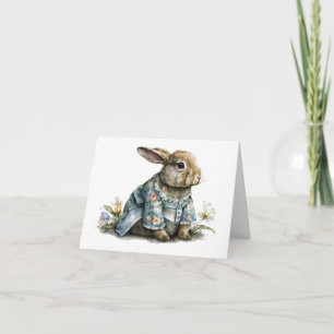 MAMA RABBIT BLANK GREETING CARD