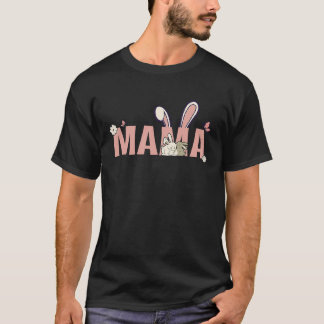 Mama Rabbit Easter Basket Egg Hunt T-Shirt
