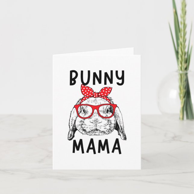 Mama Rabbit Mum Mother's Day  Card (Front)