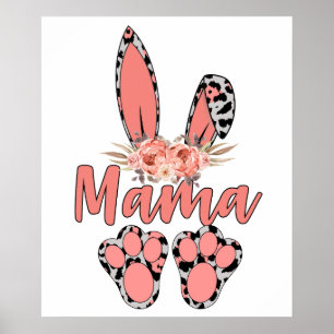 mama rabbit, retro, vintage poster