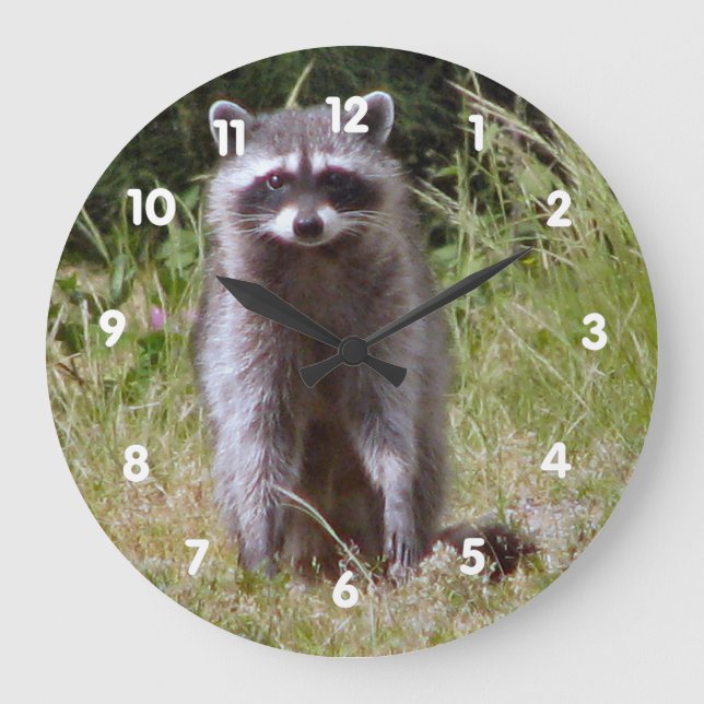 Mama Racoon Large Clock (Front)