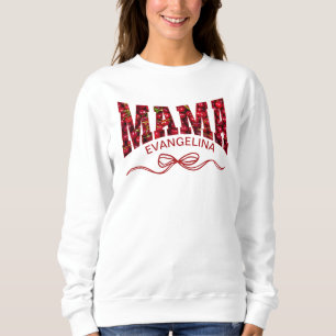 MAMA Red Cherries Coquette Personalised Sweatshirt