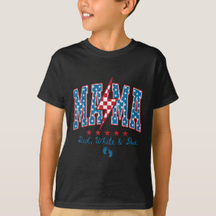 Mama Red White And Due 4th Of July Pregnancy Annou T-Shirt