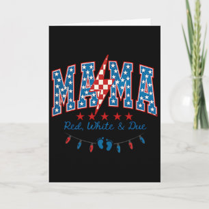 Mama Red, White And Due 4th Of July Pregnancy By R Card
