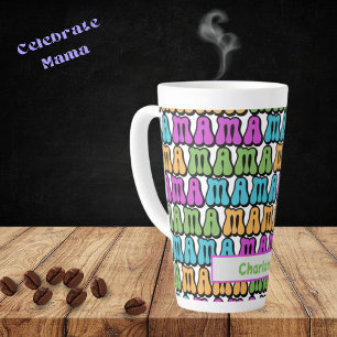 Mama Retro 70's Personalised Latte Mug