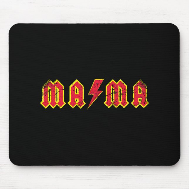 Mama Rocks Rock And Roll Mother's Day New Moms Dis Mouse Mat (Front)
