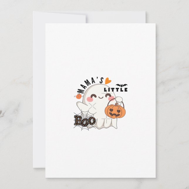 Mama’s Boo – Cute Kawaii Halloween Boo 2025 Graphi Holiday Card (Front)