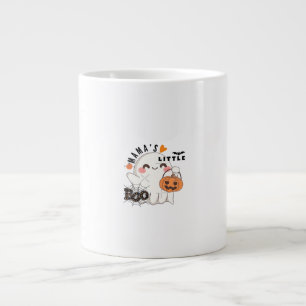 Mama’s Boo – Cute Kawaii Halloween Boo 2025 Graphi Large Coffee Mug