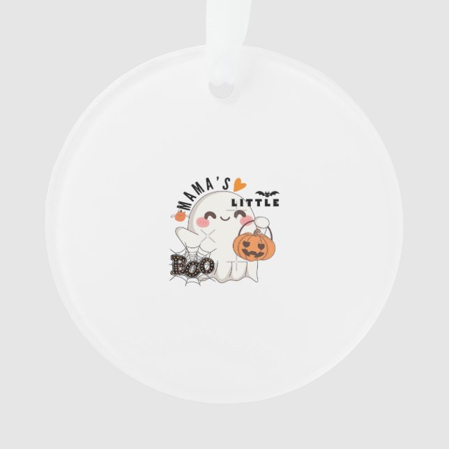 Mama’s Boo – Cute Kawaii Halloween Boo 2025 Graphi Ornament (Front)