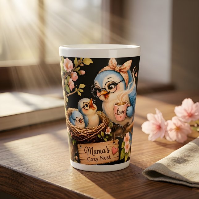 Mama’s Cosy Nest Black Latte Mug (Creator Uploaded)