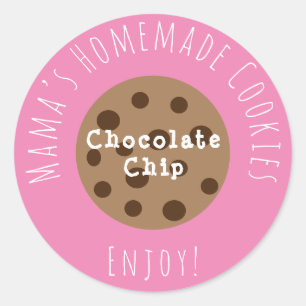 Mama’s Homemade Cookies Pink Sticker Food Label