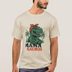 Mama Saurus Dino – Cool Dinosaur Mum Graphic Tee